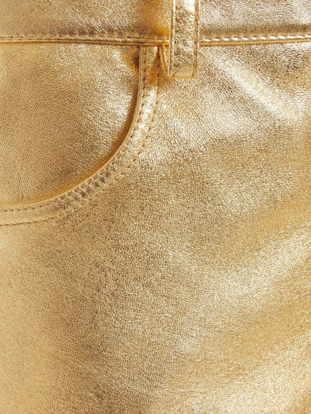 NWT SANDRO Metallic gold leather kick-flare pants US 4/S FR 36 $820 - Picture 10 of 13
